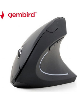 Gembird Ergonomic MUSW-ERGO-01 Ασύρματο Ποντίκι Εργονομικό Vertical Black