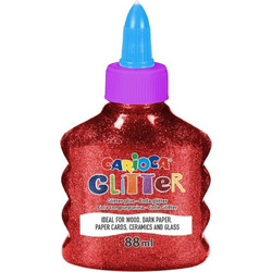 Κολλά Carioca Glitter Spark 88ml Κόκκινη 31097/03