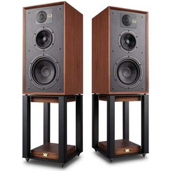 Wharfedale Linton Ζεύγος με Βάσεις Ηχείων Hi-Fi Δαπέδου 200W 3 Δρόμων Walnut Veneer με Βάσεις