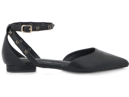 JK LONDON ΓΟΒΕΣ T120B9101001 - ΜΑΥΡΟ T120B9101001-BLACK with OLD GOLD STUDS