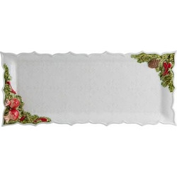 Χριστουγεννιάτικος Δίσκος Mακρόστενος Christmas Garland Kεραμικός Bordallo Pinheiro (43cm)