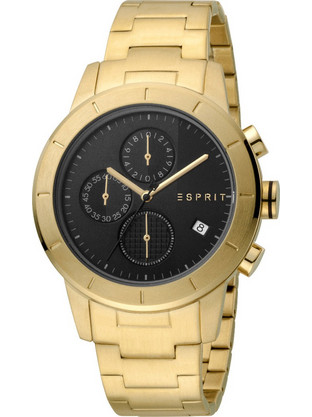 Esprit Ανδρικό Ρολόι Χρονογράφος με Χρυσό Μεταλλικό Μπρασελέ ES1G108M0095