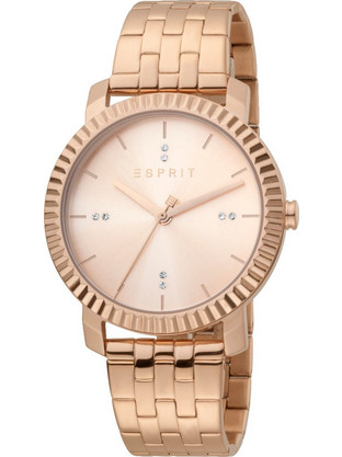 Esprit Γυναικείο Ρολόι με Ροζ Χρυσό Μεταλλικό Μπρασελέ ES1L185M0075
