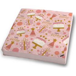 Χαρτοπετσέτες πάρτυ Rose Confetti (20 τεμ)
