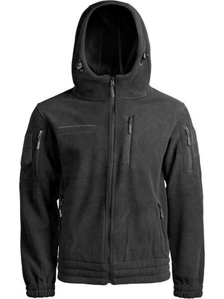 Ζακέτα Fleece Κουκούλα Cold Weather Mil-Tec - Μαύρο