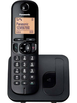 Panasonic KX-TGC210 Ασύρματο Τηλέφωνο με Ανοιχτή Ακρόαση Μαύρο