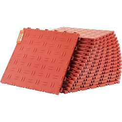 VEVOR Πλακάκια Γκαράζ Διασυνδεόμενα, 12x12x0.53 ίντσες, 25τμχ, Αντιολισθητικά, Διπλής Όψης, Κόκκινα CKDDHSJ251212BWPIV0