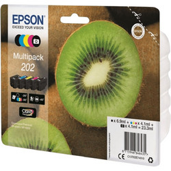 Epson 202 BK/PB/C/M/Y Πακέτο 5 Μελανιών Εκτυπωτή Inkjet C13T02E740