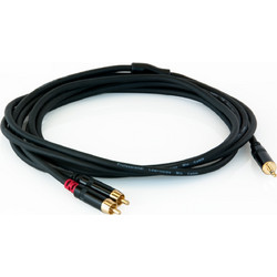 MASTER AUDIO RCA351-3 Τερματισμένο Καλώδιο Τύπου Υ, 2xRCAM-JACK3.5mm, 3m