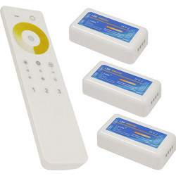 Ασύρματο LED Dimmer με Χειριστήριο Αφής 2.4G RF CCT 2 Χρωμάτων για Τρία Groups 12v (432w) - 24v (864w) DC 04340