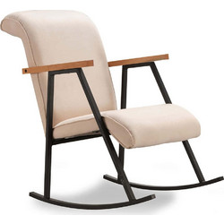 Papatya Πολυθρόνα Κουνιστή Cream Yoka 859FTN1703 64x86x96cm