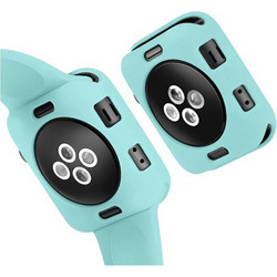 Applewatch Silicone Strap Και Silicone Dial Case 42/44mm - Τιρκουάζ
