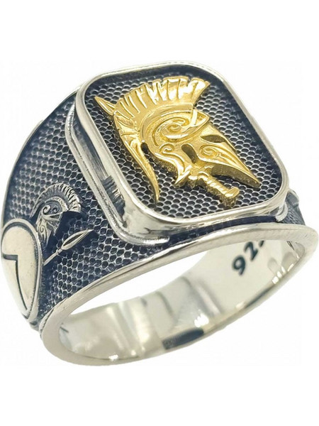 Δαχτυλίδι Anastasios Creations ασήμι 925 με περικεφαλαία FD939