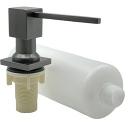 NARON NR7004 Εντοιχιζόμενο Dispenser Σαπουνιού Κουζίνας Τετράγωνο Μεταλλικό 350ml Gun Metal
