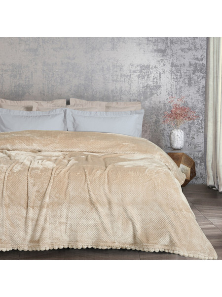 Das Home Κουβερτα Fleece 160Χ220 1187 Beige Beige