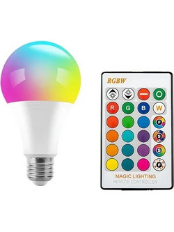 Led Λάμπα RGB με Τηλεχειριστήριο E27 3-15W YK-A
