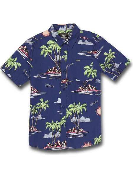 VOLCOM BOYS ISLE HOPPA SHIRT NIAGARA