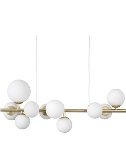 Ideal Lux Perlage Κρεμαστό Φωτιστικό Οροφής Ράγα Πολύφωτο G9 Χρυσό 283791
