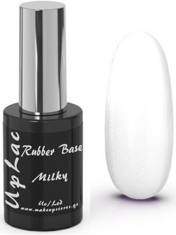 UpLac Rubber Base Milky Hema Free Ημιμόνιμο Βερνίκι Νυχιών 11g