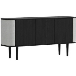 Μπουφές Treasures Horizons S 5107C709-03 150x43x75cm Black Oak-Light Grey Umage Ατσάλι,Ξύλο
