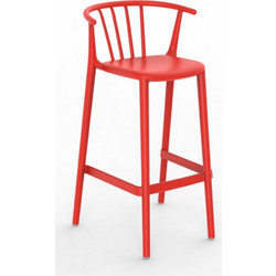 Woody σκαμπό bar Red 52,5x50x98,5(75,5)cm