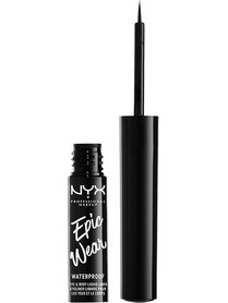 Nyx Epic Wear Liquid Liner 01 Black Metal Αδιάβροχο Πινέλο Eyeliner