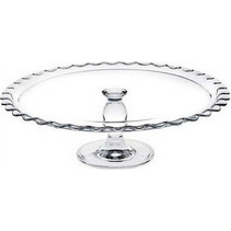 Espiel Maxi Patisseries Τουρτιέρα Γυάλινη με Πόδι Διάφανη 37x37x11.5εκ
