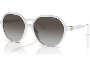 Michael Kors MK2186U 31168G Γυναικεία Γυαλιά Ηλίου Στρογγυλά Κοκάλινα Λευκά με Μαύρο Degradee Φακό