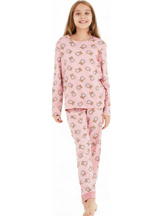 Πιτζάμα παιδική Pink Bears Siyah Inci SI25707-Ροζ