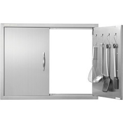 Πόρτα BBQ VEVOR 787x609 mm Ανοξείδωτη Διπλή για Εξωτερική Κουζίνα SMMBSCJMYS31IPP30V0