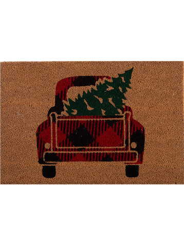 Χριστουγεννιάτικο Ταπέτο Εισόδου Nef-Nef Homeware Car Tree Natural 40x60
