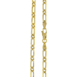 Αλυσίδα χρυσή 14Κ φίγκαρο 1+1 55cm 3.80mm