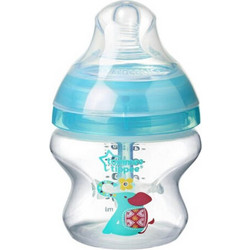 Tommee Tippee Advanced Πλαστικό Μπιμπερό με Θηλή Σιλικόνης κατά των Κολικών 0m+ Elephant 150ml