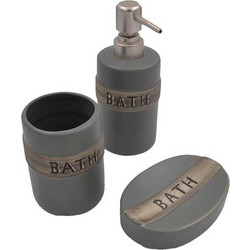 SIDIRELA DISPENSER BATH ΣΕΤ 3 ΤΜΧ - ΓΚΡΙ