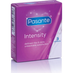 Pasante Intensity Ribs & Dots Προφυλακτικά με Ραβδώσεις 3τμχ