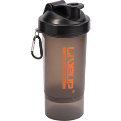 Αθλητικό Παγούρι Shaker Πλαστικό Μαύρο 600ml