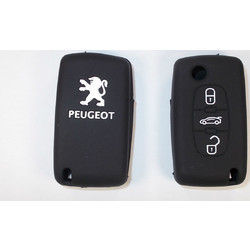 Προστατευτική θήκη κλειδιού PEUGEOT με 3 κουμπιά από σιλικονη