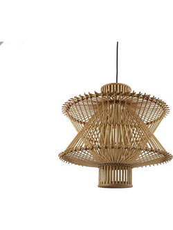 Plastona Bamboo 013.787421 Κρεμαστό Φωτιστικό Οροφής Καφέ