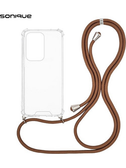 Sonique Armor Clear Θήκη Σιλικόνης με Κορδόνι (Honor 200 Lite 5G) Καφέ
