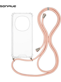 Sonique Armor Clear Θήκη Σιλικόνης με Κορδόνι (Honor Magic7 Pro 5G) Ροζ