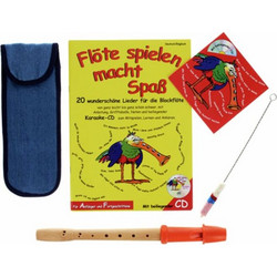 Streetlife Music Soprano Recorder Set Orange
