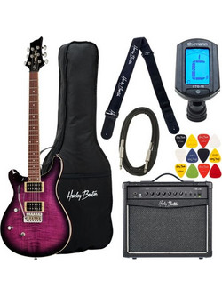 Harley Benton CST-24T LH Purple Burst Bundle