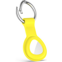 Θήκη σιλικόνης για AirTag Shockproof Anti-scratch με μπρελόκ Yellow
