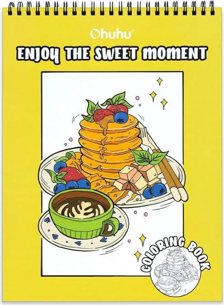 Ohuhu Bleedproof Coloring Book Enjoy the Sweet Moments