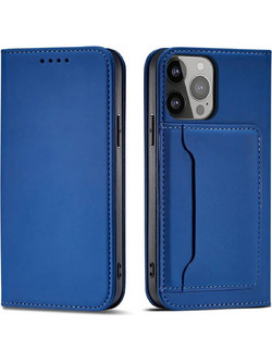 Hurtel Magnet Card Case Θήκη Wallet Blue (iPhone 14 Plus)
