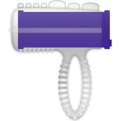 Casual Love Tongue Vibrator Ελαστικό Δαχτυλίδι Πέους Σιλικόνης με Δόνηση Μωβ