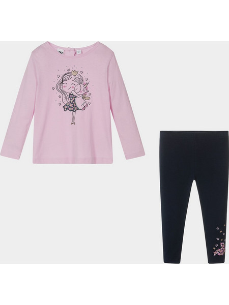 Ido Σετ με Κολάν Ls Tee & Leggings Set 4B309-G2-2764-354880 Ροζ Κορίτσι