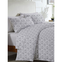 Sunshine Home Σετ Σεντόνια Μονά Βαμβακερά 160x250 Menta 070 Grey