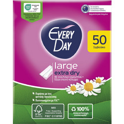 EveryDay Extra Dry Large Σερβιετάκια για Ελαφριά Ροή 50τμχ