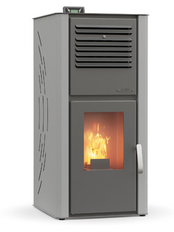 Thermogatz Idro-Aero GSP 30 Grey Σόμπα Pellet Καλοριφέρ Αερόθερμη 30kW